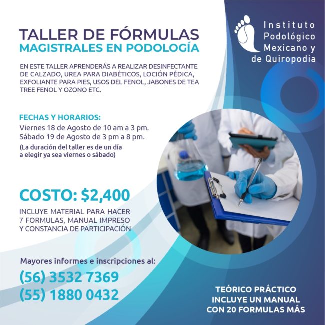 Taller de Formulas Magistrales en podología en IPM